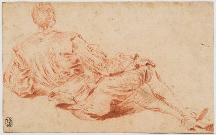 A Reclining Man, Seen from Behind